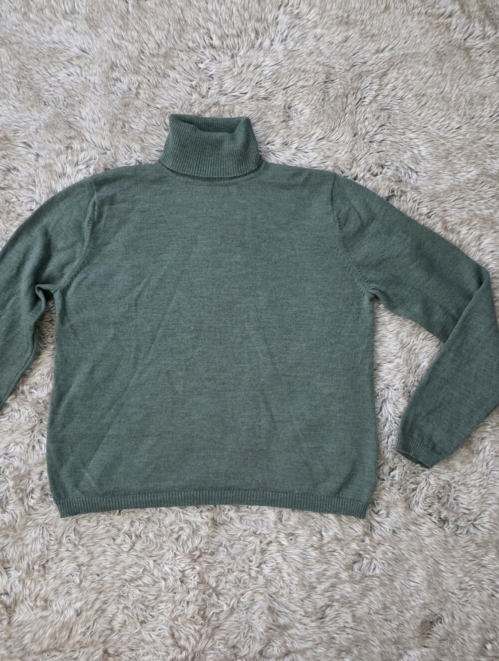 Pendleton 100% Merino Wool Olive Green Turtleneck Sweater Women's Size Medium